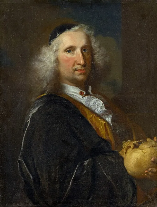 Portrait Of Doctor Franz Platter 1645 1711 Wall Art by Johann Rudolf Huber the elder - High-Resolution Digital Print