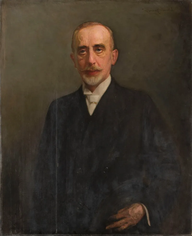 Portrait Of Doctor Mikolaj Rejchman Director Of The Warsaw Philharmonic Wall Art by Ludomir Janowski - High-Resolution Digital Print