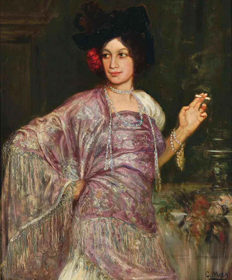 Portrait Of Dora Gedon As A Flamenco Dancer With Manton De Manila Thrown Over Her Shoulder
