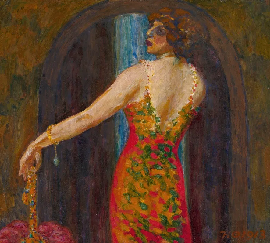Portrait Of E N Nosova Nee Ryabushinskaya Wall Art by Nikolai Petrovich Feofilaktov - High-Resolution Digital Print