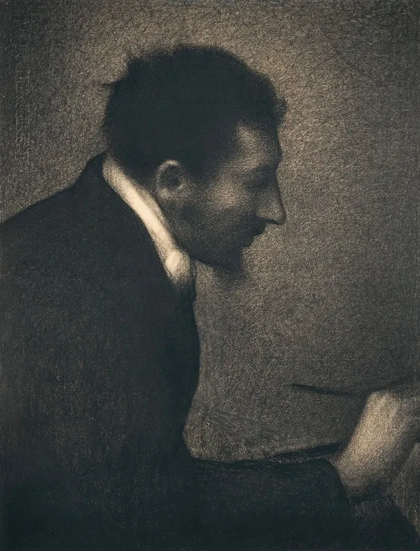 Portrait Of Edmond Francois Aman Jean Wall Art by Georges Seurat - High-Resolution Digital Print