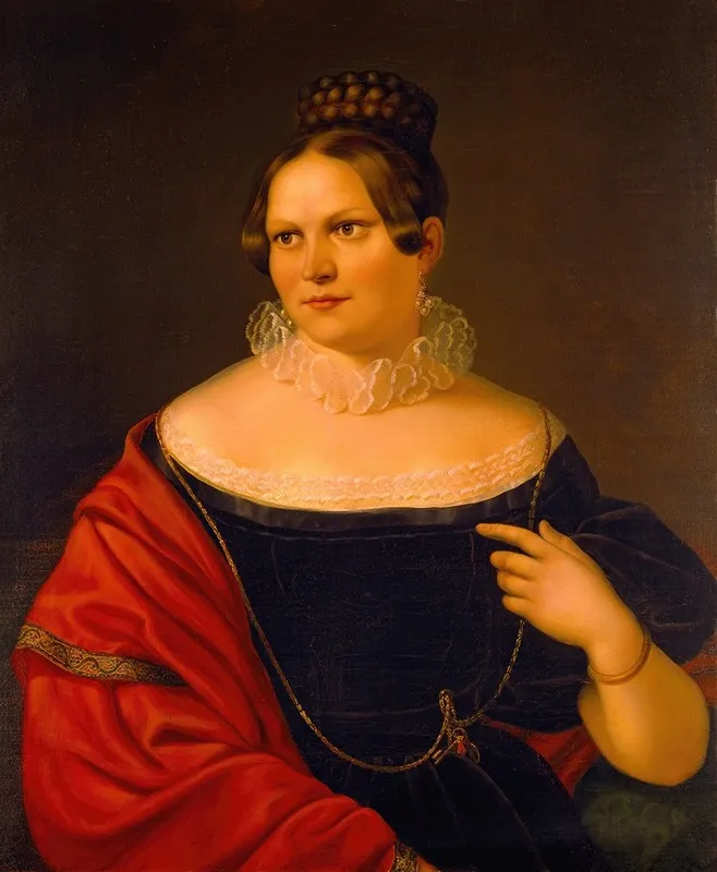 Portrait Of Elisa Paulsen Thorvaldsens Daughter Wall Art by Ferdinand Flor - High-Resolution Digital Print