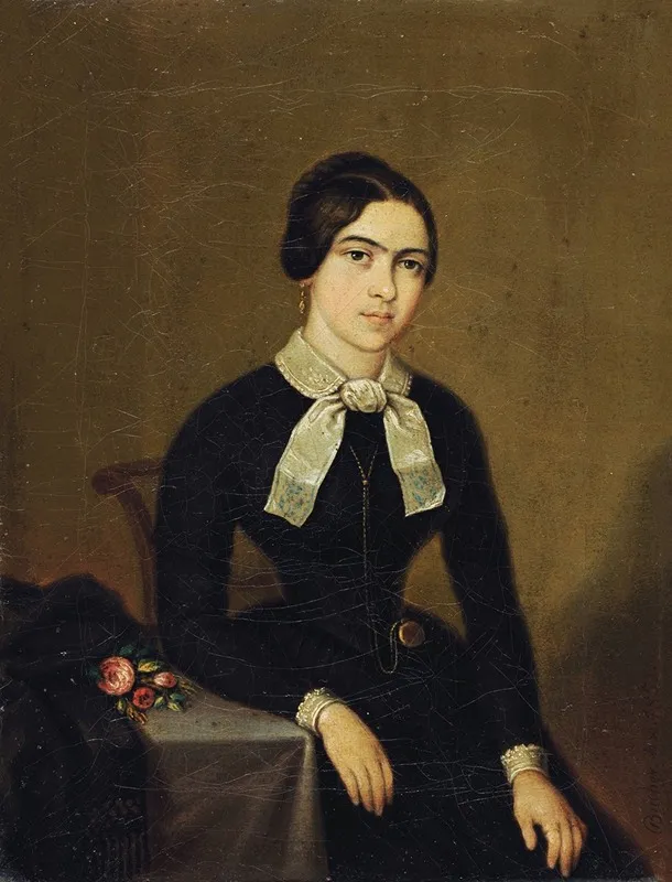 Portrait Of Elisabeth Bierz Pfister 2 Wall Art by Johann Bucher - High-Resolution Digital Print