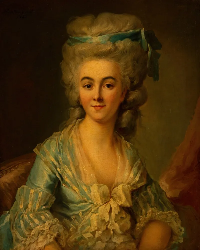 Portrait Of Elisabeth Collineau Pelletreau Wall Art by Johann-Julius Heinsius - High-Resolution Digital Print