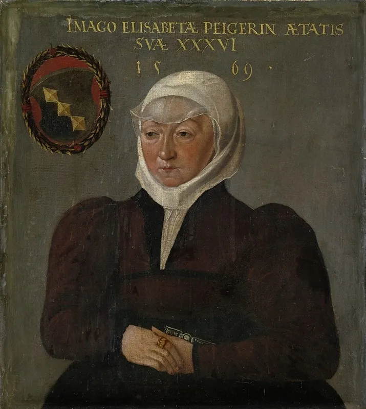 Portrait Of Elisabeth Peyer Of Schaffhausen Wall Art by Abel Stimmer - High-Resolution Digital Print