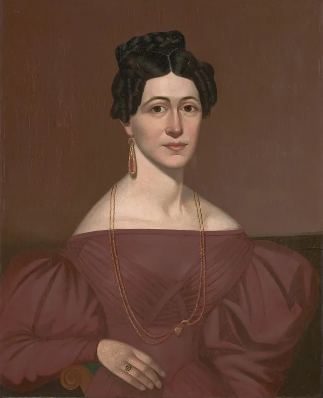 Portrait Of Eliza C Ayres Wall Art by Orlando Hand Bears - High-Resolution Digital Print