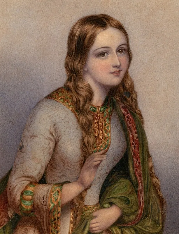 Portrait Of Eliza Oneill 1791 1872 Actress As Juliet Wall Art by Samuel Lover - High-Resolution Digital Print