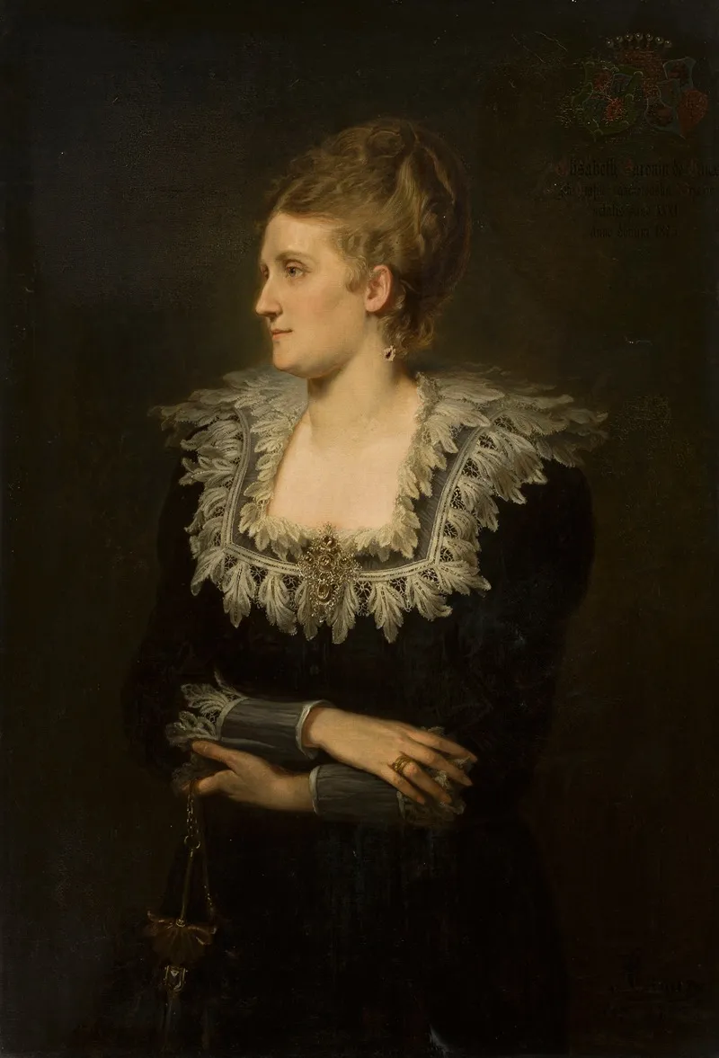 Portrait Of Elzbieta De Vaux Wall Art by August Cesar - High-Resolution Digital Print