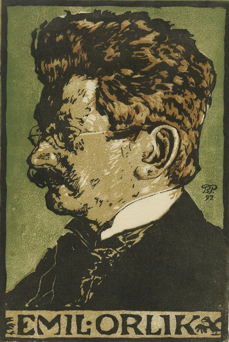 Portrait Of Emil Orlik Wall Art by Bernhard Panko - High-Resolution Digital Print