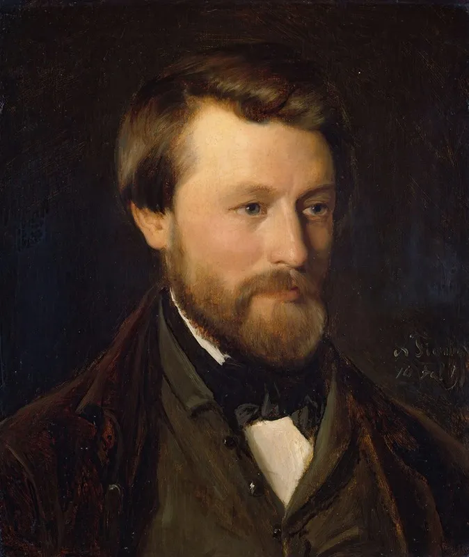 Portrait Of Emil Tidemand The Artists Brother 2 Wall Art by Adolph Tidemand - High-Resolution Digital Print