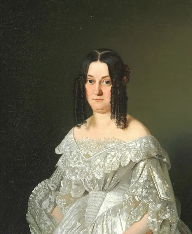 Portrait Of Emilie Benzon Wall Art by Emil Bærentzen - High-Resolution Digital Print