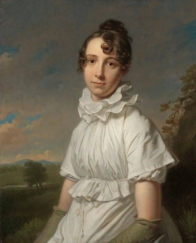Portrait Of Emma Jane Hodges Wall Art by Charles Howard Hodges - High-Resolution Digital Print