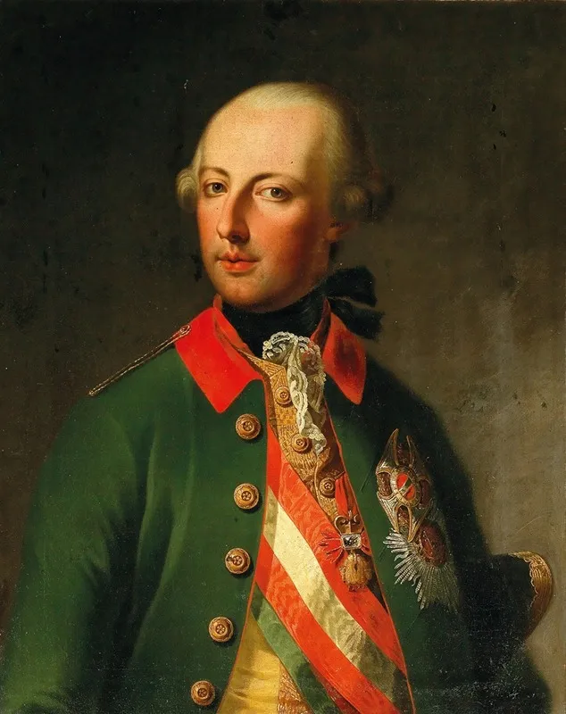 Portrait Of Emperor Joseph Ii 1741 1790 Wall Art by Joseph Hickel - High-Resolution Digital Print