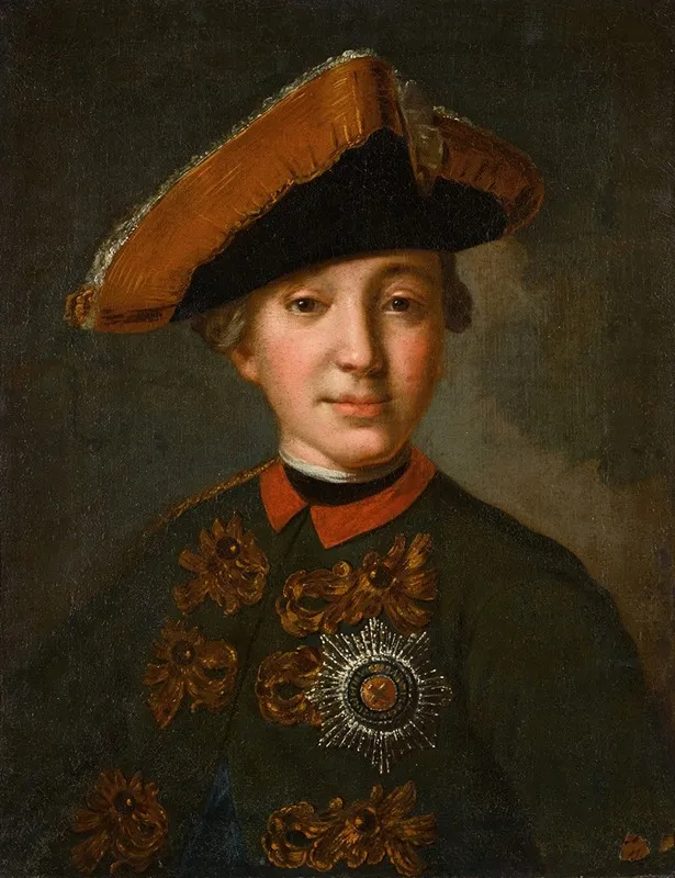 Portrait Of Emperor Peter Iii Wall Art by Fedor Stepanovich Rokotov - High-Resolution Digital Print