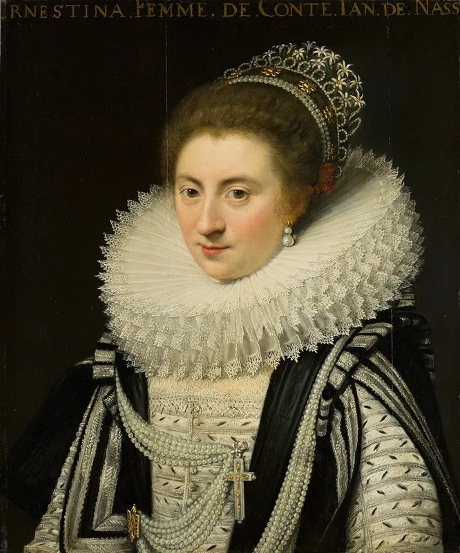 Portrait Of Ernestine Yolande 1594 1663princess Of Ligne