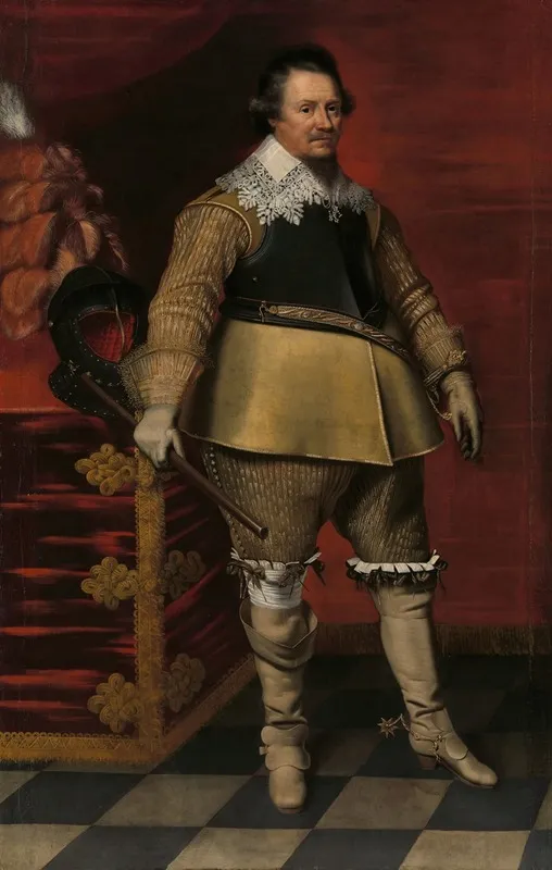 Portrait Of Ernst Casimir I Count Of Nassau Dietz Wall Art by Wybrand de Geest - High-Resolution Digital Print