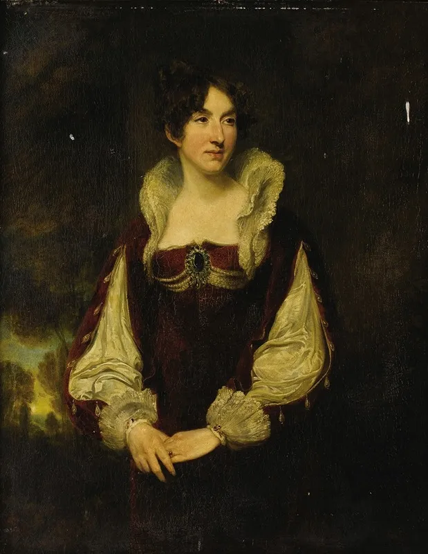 Portrait Of Fanny Kemble Wall Art by Style Of Thomas Lawrence - High-Resolution Digital Print