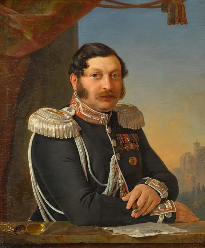 Portrait Of Fedor Chernyshev Wall Art by Pimen Nikitich Orloff - High-Resolution Digital Print
