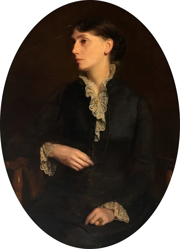 Portrait Of Fidelia Bridges Wall Art by Oliver Ingraham Lay - High-Resolution Digital Print