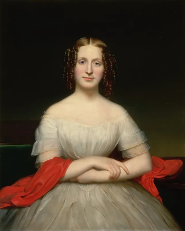 Portrait Of Fidelia Marshall Wall Art by Charles Cromwell Ingham - High-Resolution Digital Print