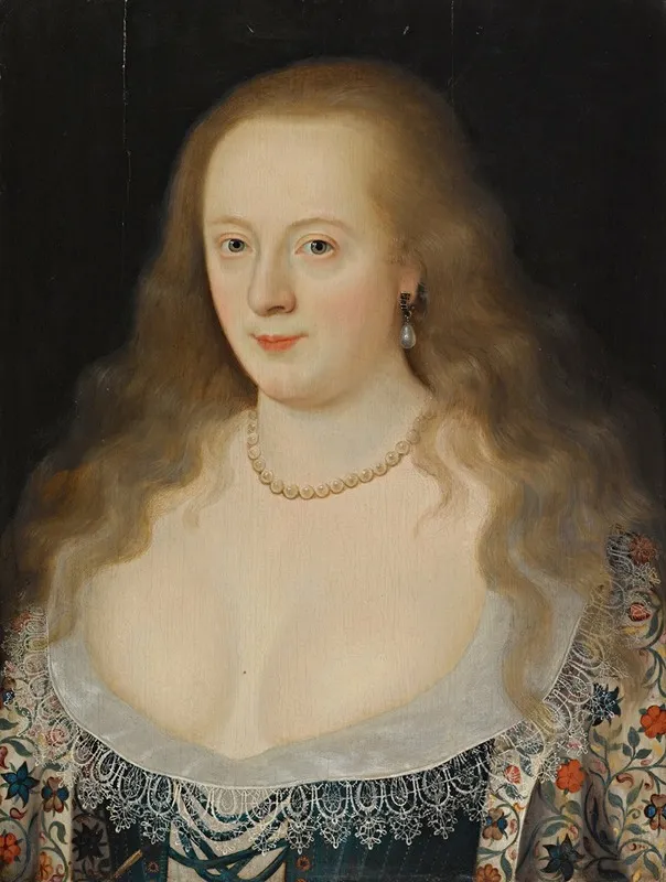Portrait Of Frances Countess Of Hertford Later Countess Of Richmond 1578 1639 Wall Art by Marcus Gheeraerts the Younger - High-Resolution Digital Print