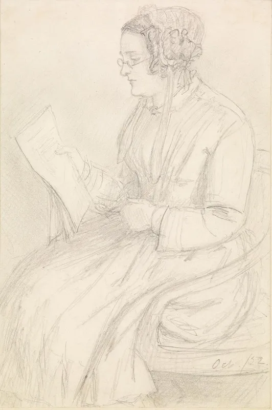 Portrait Of Frances Rossetti The Artists Mother Wall Art by Dante Gabriel Rossetti - High-Resolution Digital Print