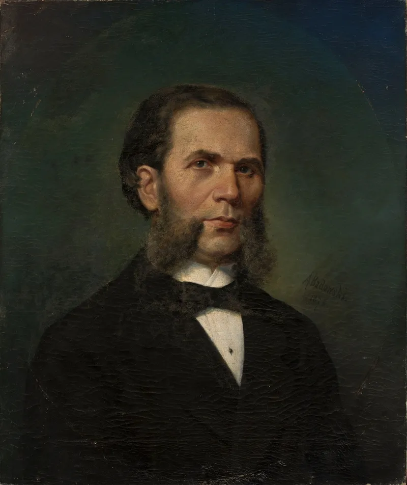 Portrait Of Franciszek Ruskiewicz 1819 1880 Painter Wall Art by Adam Badowski - High-Resolution Digital Print