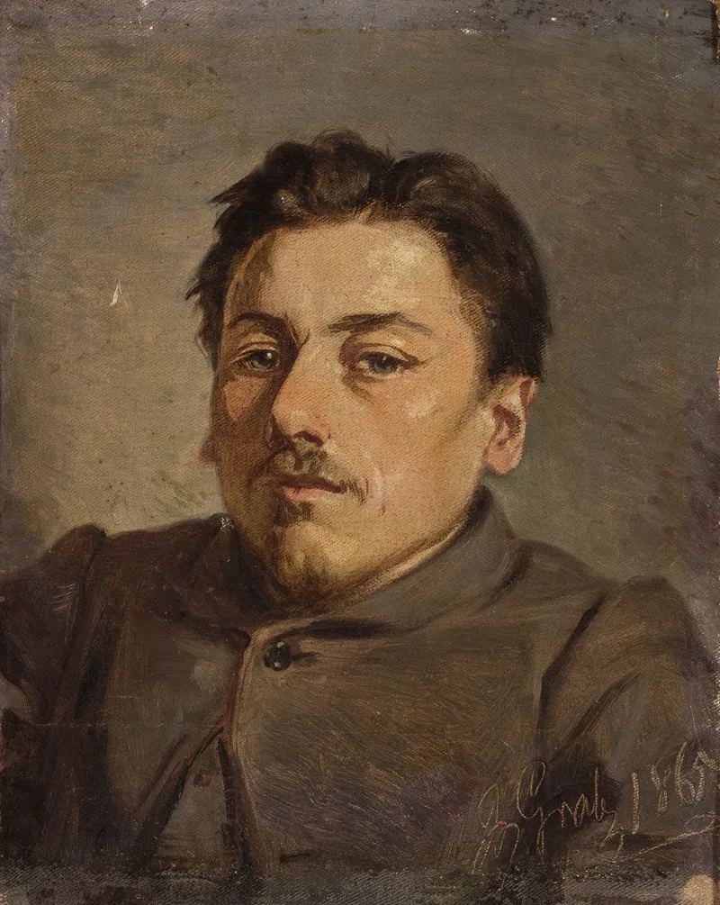 Portrait Of Franciszek Streitt Painter Wall Art by Andrzej Bronisław Grabowski - High-Resolution Digital Print