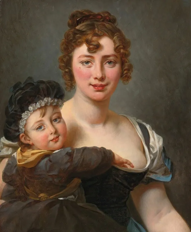 Portrait Of Francoise Simonnier And Her Daughter