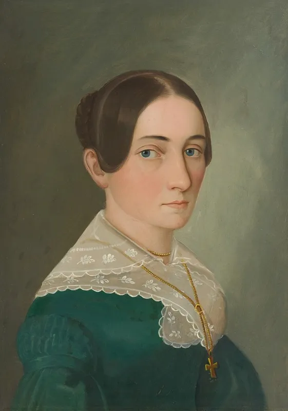 Portrait Of Frau Jos Ruch Nee Faist Wall Art by Lucian Reich - High-Resolution Digital Print
