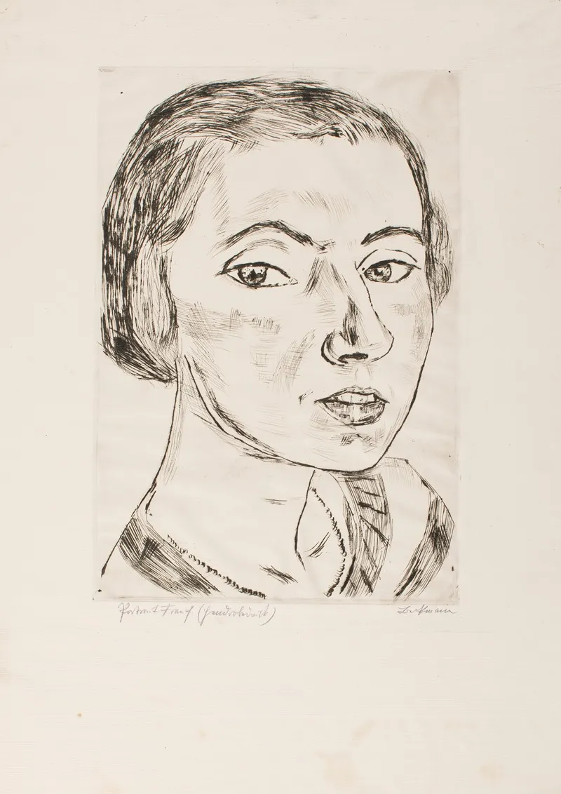 Portrait Of Frau Parcus I Wall Art by Max Beckmann - High-Resolution Digital Print