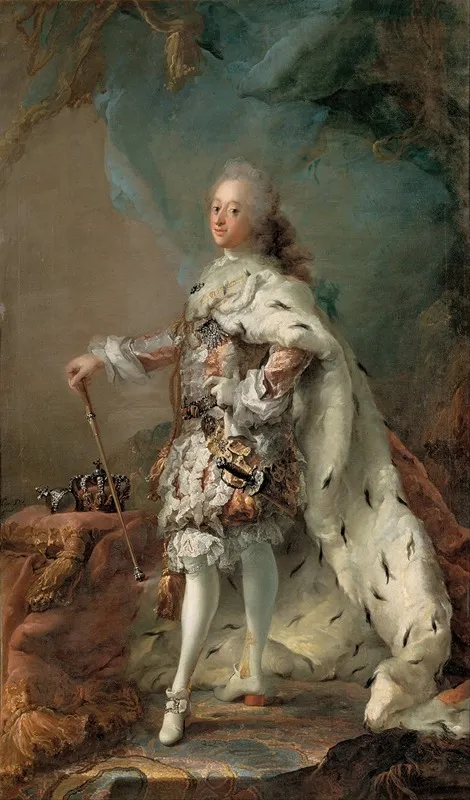 Portrait Of Frederik V In Anointment Robe Wall Art by Carl Gustaf Pilo - High-Resolution Digital Print