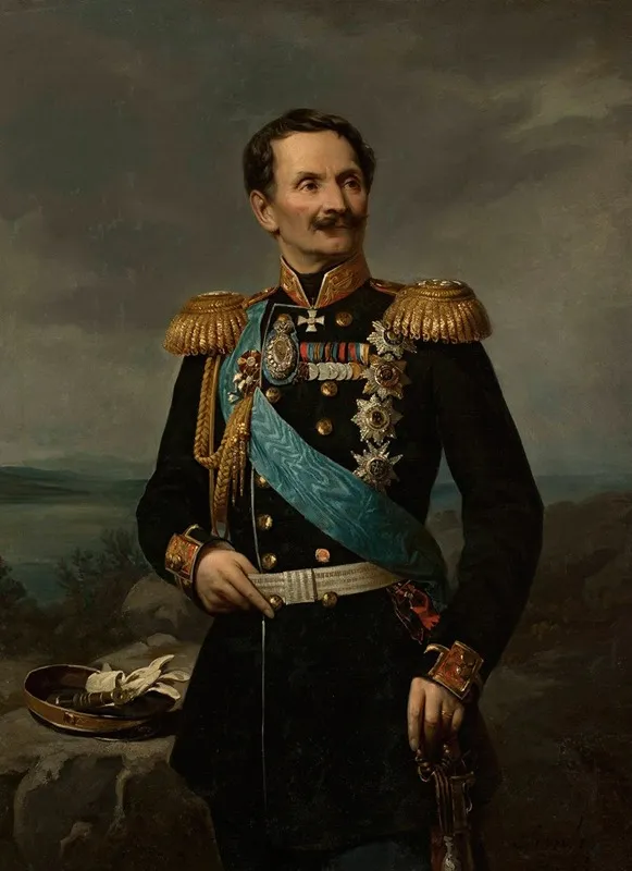 Portrait Of Friedrich Berg 2 Wall Art by Jan Michał Strzałecki - High-Resolution Digital Print