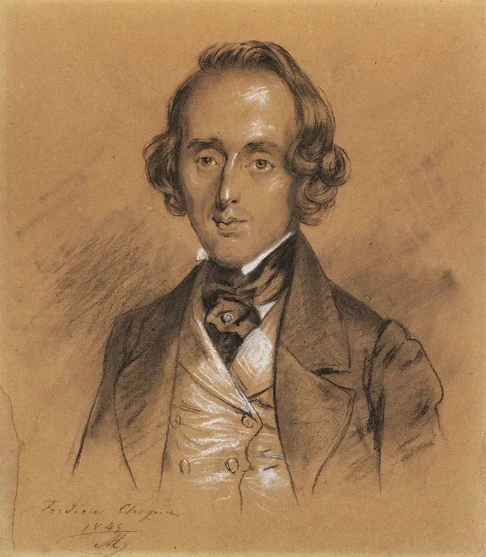 Portrait Of Fryderyk Chopin 2 Wall Art by Nicolas Eustache Maurin - High-Resolution Digital Print