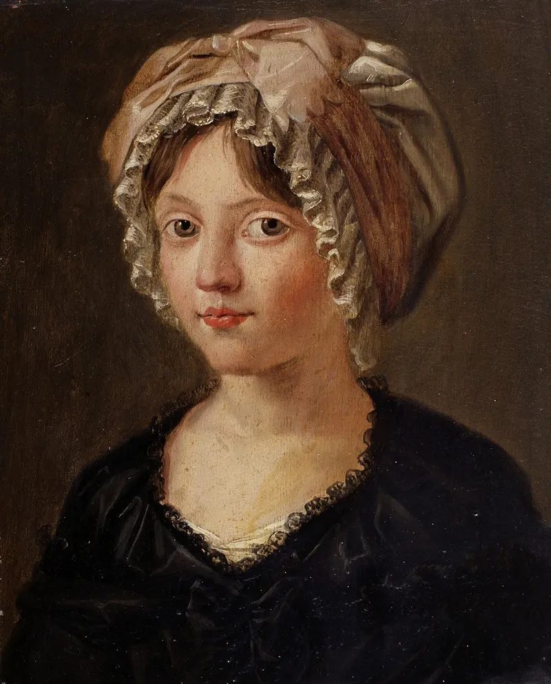 Portrait Of Gabrielle Spruyt The Artists Daughter Wall Art by Philippe Lambert Joseph Spruyt - High-Resolution Digital Print