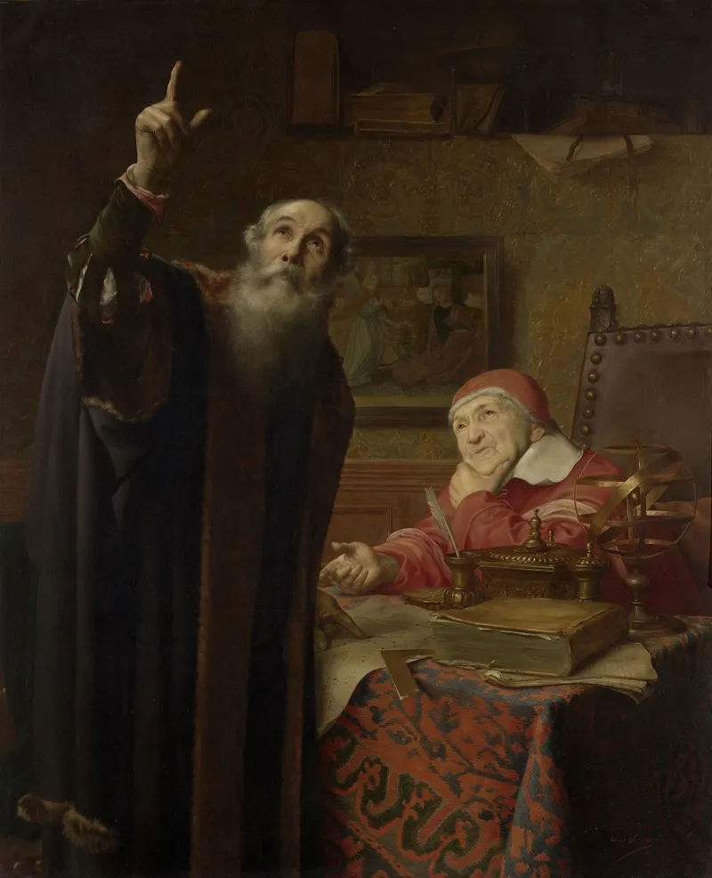 Portrait Of Galileo Galilei Wall Art by Edmond Van Hove - High-Resolution Digital Print