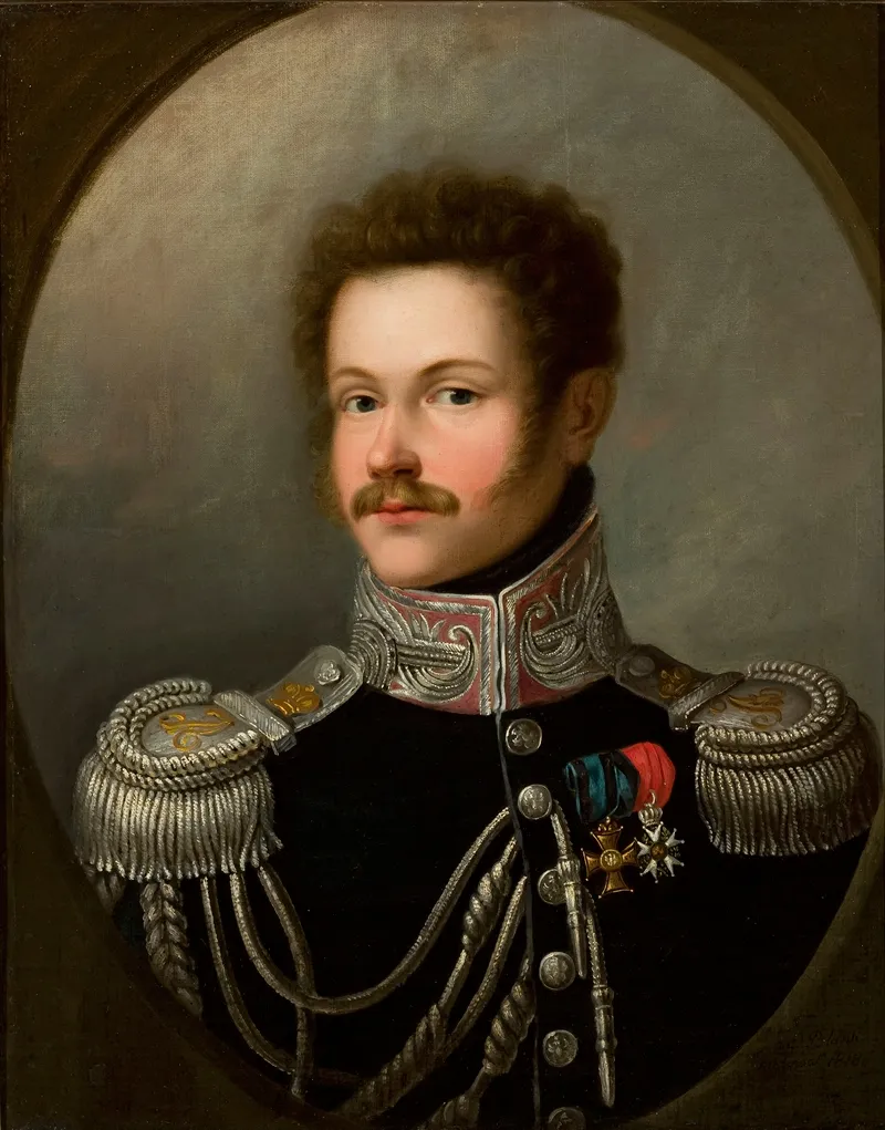 Portrait Of General Jozef Zaluski Wall Art by Antoni Jan Blank - High-Resolution Digital Print