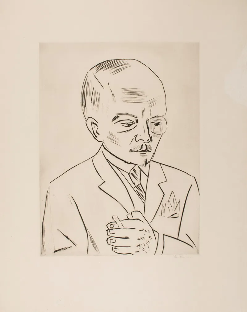 Portrait Of Georg Swarzenski 3 Wall Art by Max Beckmann - Canvas Print