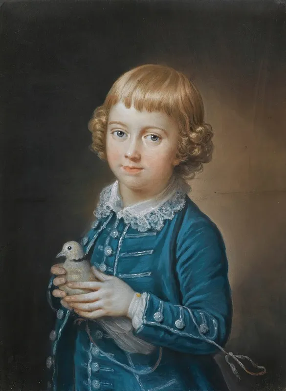 Portrait Of George Brudenell Bruce Lord Bruce 1762 1783 Wall Art by William Hoare of Bath - High-Resolution Digital Print