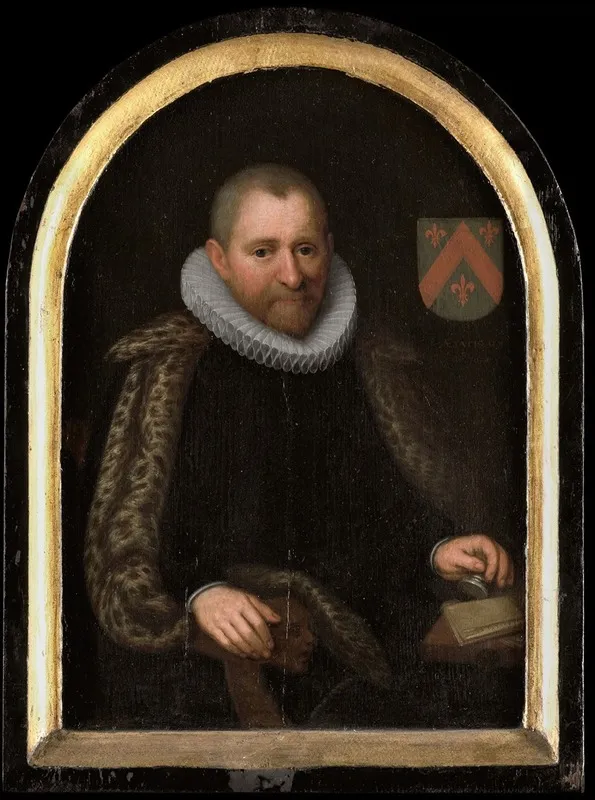 Portrait Of Gerrit Willemsz Van Schoterbosch C 1538 1611 Wall Art by Cornelis Engelsz. - High-Resolution Digital Print
