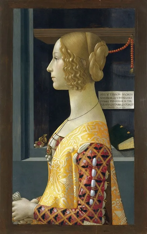 Portrait Of Giovanna Tornabuoni Wall Art by Domenico Ghirlandaio - High-Resolution Digital Print
