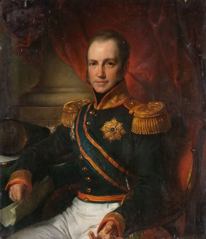 Portrait Of Godart Alexander Gerard Philip Baron Van Der Capellen Governor General Of The Dutch East Indies Wall Art by Cornelis Kruseman - High-Resolution Digital Print