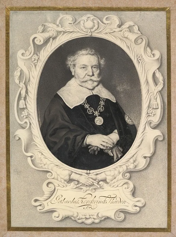 Portrait Of Godert Dircksz Kerckrinck Wall Art by Jan Thopas - High-Resolution Digital Print