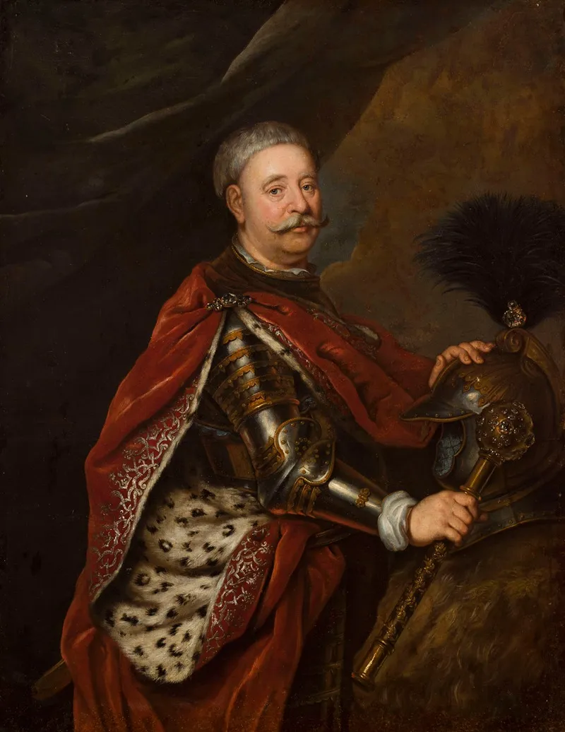 Portrait Of Grzegorz Oginski 1654 1709 Field Hetman Of Lithuania From 1703 Wall Art by Fryderyk de la Croix - High-Resolution Digital Print