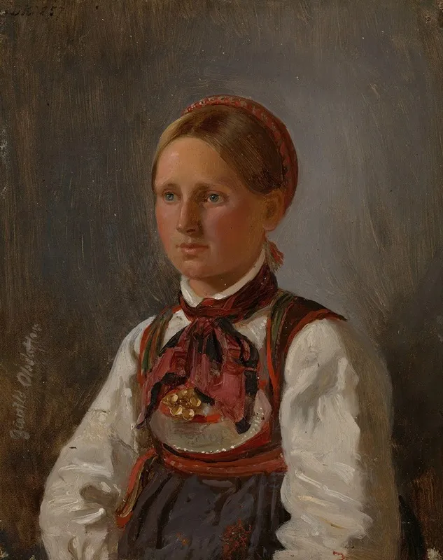 Portrait Of Gunild Olsdatter From Tinn