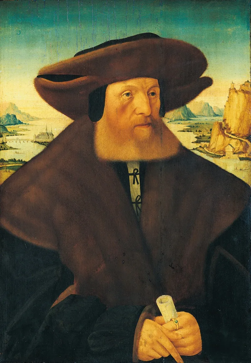 Portrait Of Hamman Von Holzhausen 1467 1536 Wall Art by Conrad Faber von Kreuznach - High-Resolution Digital Print