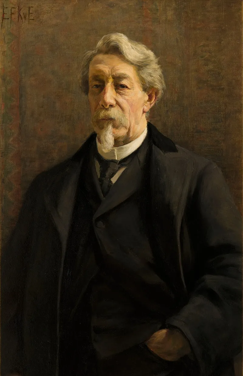 Portrait Of Hendrik Dirk Kruseman Van Elten 1829 1904 Wall Art by Elisabeth Frederica Kruseman van Elten - High-Resolution Digital Print