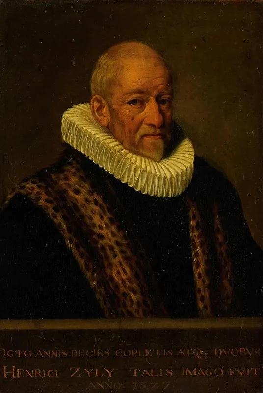 Portrait Of Henricus Van Zijl 1545 1627 Wall Art by Nicolaes van Borculo - High-Resolution Digital Print