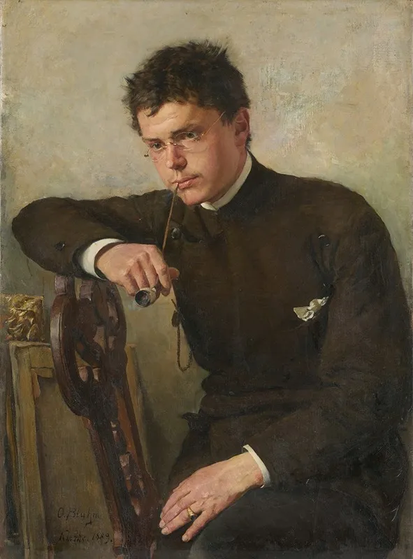 Portrait Of Hermann Dischler Wall Art by Oscar Arthur Bluhm - High-Resolution Digital Print