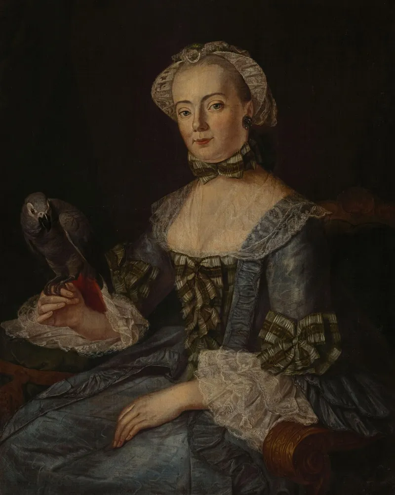 Portrait Of Hester Anna Van Foreest 1736 Wall Art by Tethart Philip Christian Haag - High-Resolution Digital Print